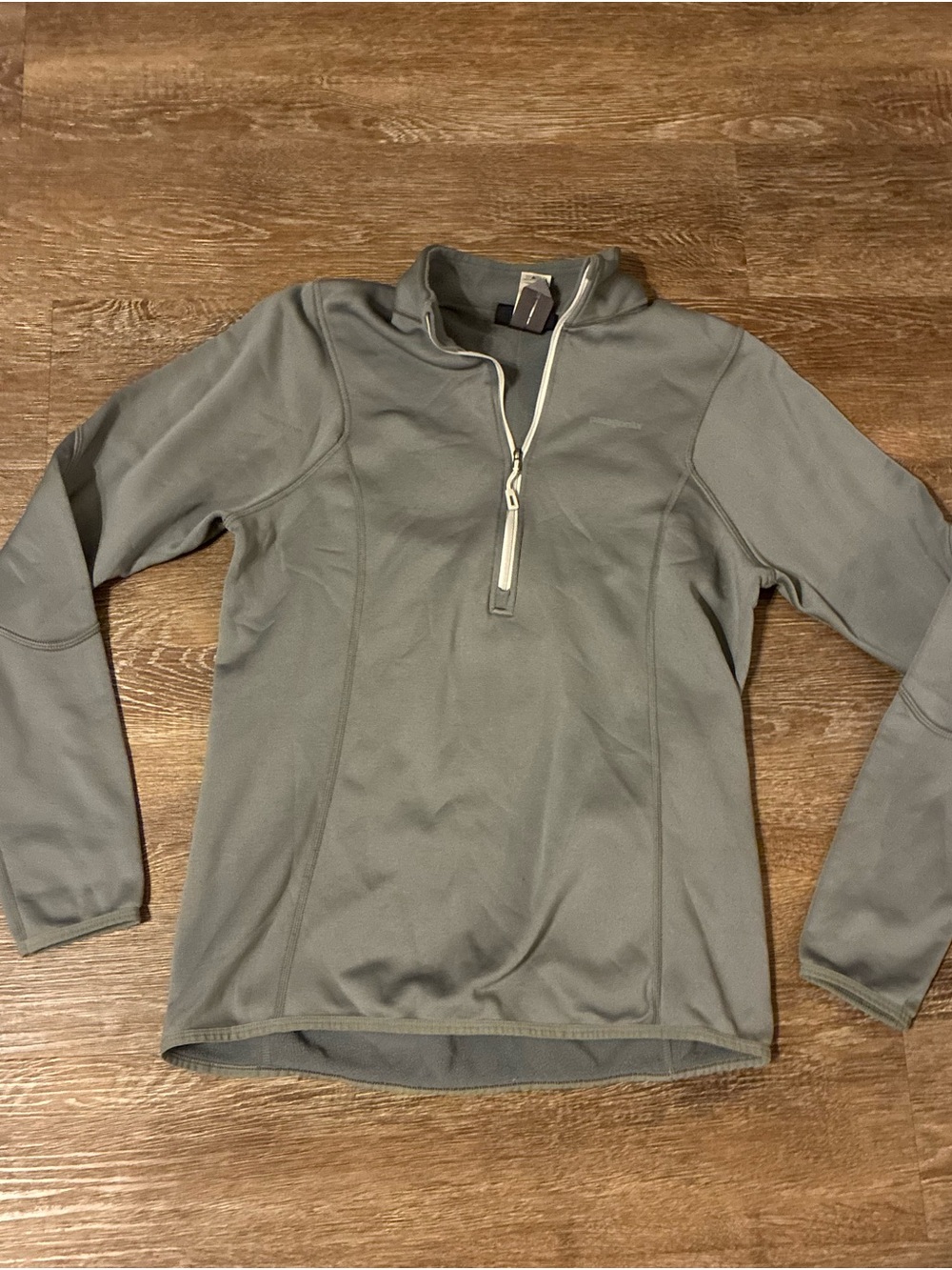 Patagonia Womens Large Gray 1/4 Zip Pullover Stretch Performance Fleece